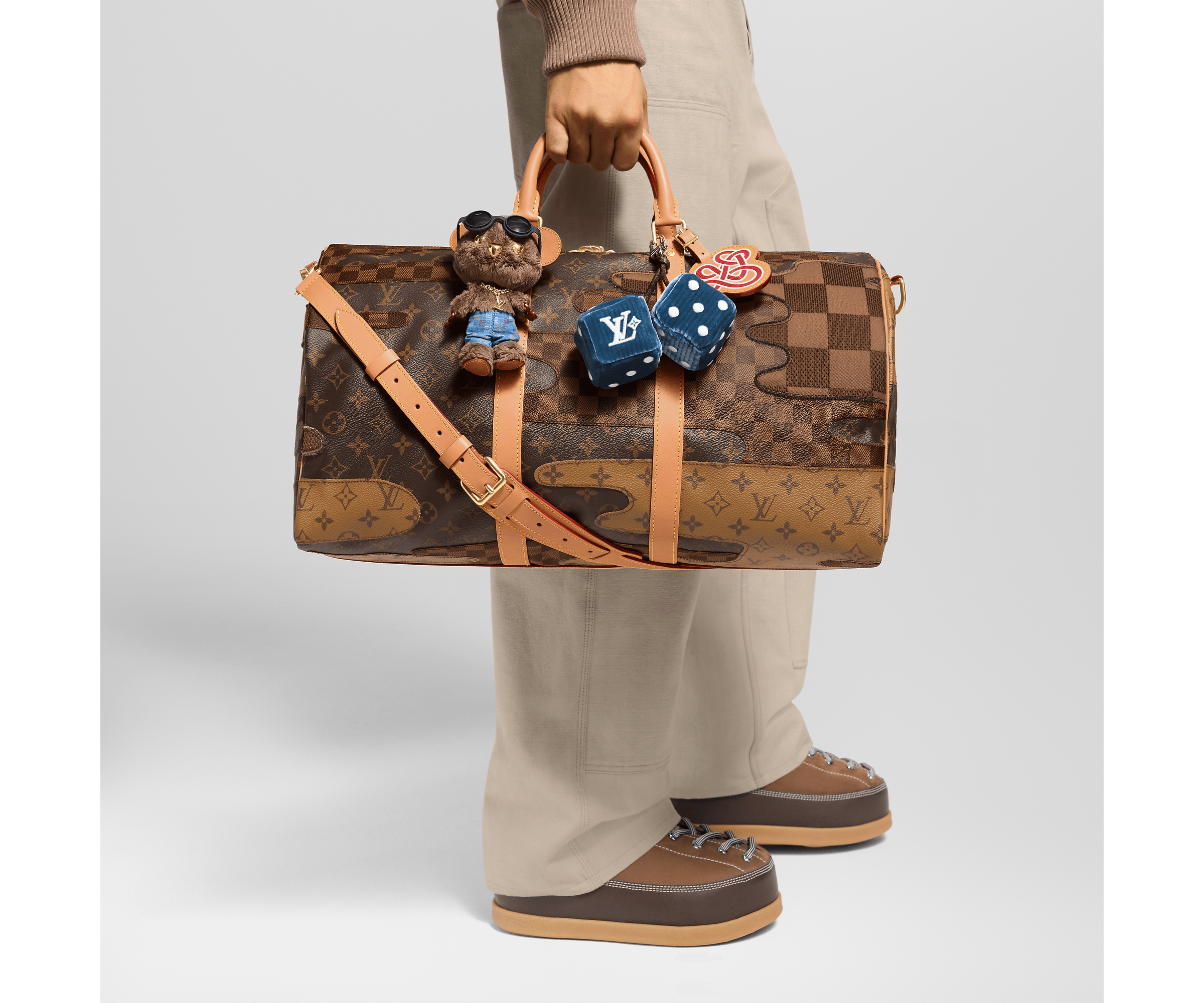 LV Louis Bear Bag Charm