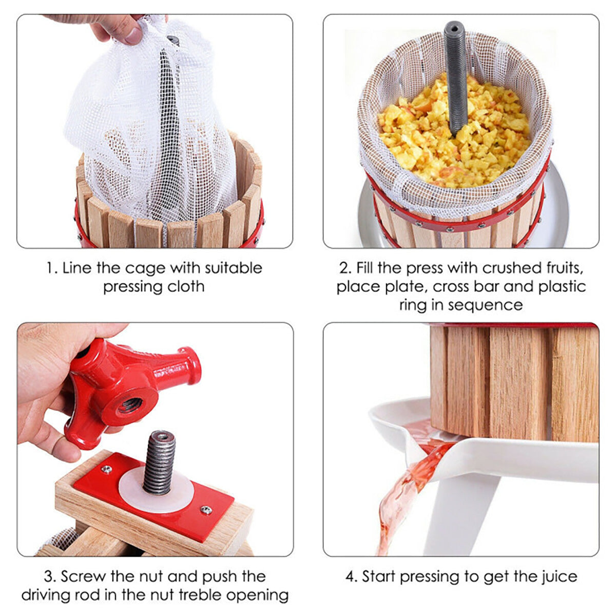 1.6 Gallon Fruit, Cider and Wine Press