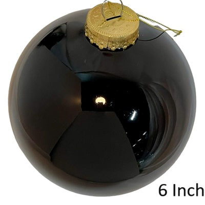 (Set of 3) Shatterproof Ball with Cap 6" Unplated