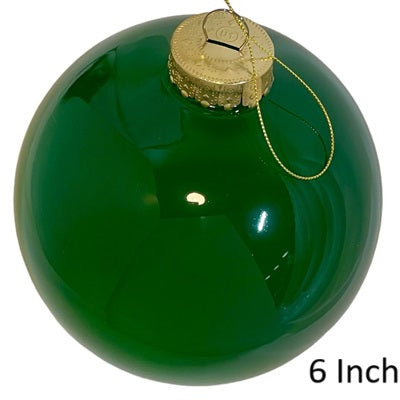 (Set of 3) Shatterproof Ball with Cap 6" Unplated