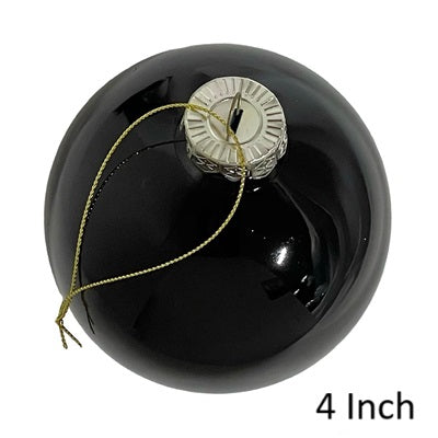 (Set of 8) Shatterproof Ball with Cap 4" Unplated